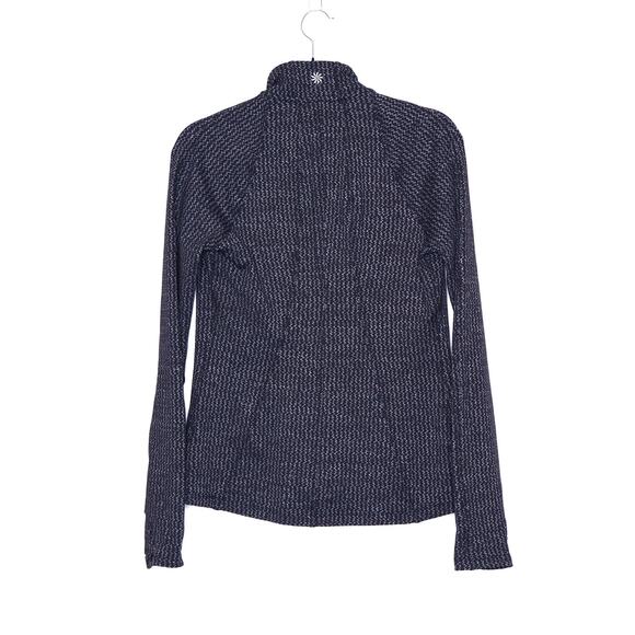 ATHLETA Heartbeat Hope Jacket Black Zigzag Full Zip Stretch Active Women's M - Picture 3 of 14